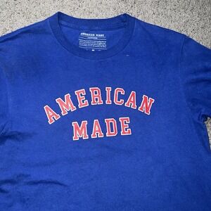 American Giant Shirt Mens M Blue USA Made Flag Collection Short Sleeve Tee